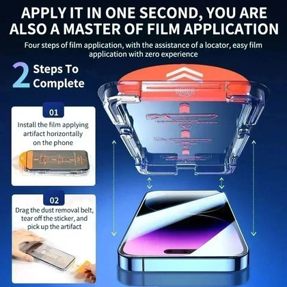 Ultimate Oleophobic Screen Protector – Dust-Free, Easy Install for iPhone Models