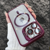 Magnetic Shockproof Phone Case with Stand & Glass Lens Protection – For iPhone 16/ 15/14/13/12/11 Pro Max Plus