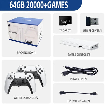 Retro Game Stick – 4K HD Mini Console with 20,000+ Games & Wireless Controllers