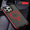 Magnetic Matte Translucent Shockproof Case – Compatible with MagSafe for iPhone 15/14/13/12/11 Pro Max Plus