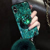 iPhone 8/6s/6/7+ Plus Luxury Diamond Crystal Marble Case Cover Bling Ring Holder