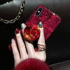 iPhone 8/6s/6/7+ Plus Luxury Diamond Crystal Marble Case Cover Bling Ring Holder