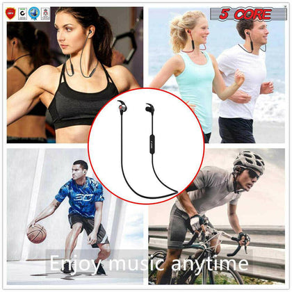 Magnetic Waterproof Earphones Wireless Bluetooth Headphones In Ear buds Pods Mic - Place Wireless