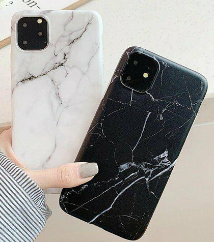 Case For iPhone 11  - Hard TPU Rubber Case Cover Marble Pattern Stone, Model - For iPhone 11 (6.1