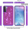 Samsung Galaxy S21 5G / S21 Ultra - Hard Hybrid Armor Shiny Glitter Bling Case