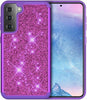 Samsung Galaxy S21 5G / S21 Ultra - Hard Hybrid Armor Shiny Glitter Bling Case