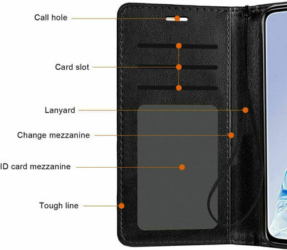 Samsung Galaxy S21 S21+ S21 Ultra 5G Leather Credit Card Wallet Case Diary Pouch - Place Wireless
