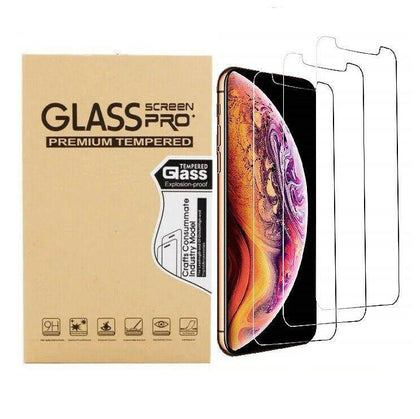 3-Pack For Iphone 11, 11 Pro, 11 Pro Max,X/XS, XS Max, XR, 8, 7, 6/6S, 5/5S/5C Tempered GLASS Screen Protector - Place Wireless