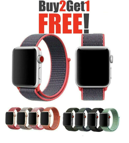 Woven Nylon Band For Apple Watch Sport Loop iWatch Series 4/3/2/1 38/42/40/44mm - Place Wireless