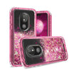 For Moto G7 Power Supra Optimo Maxx Liquid Glitter Shockproof Clear Case Cover