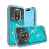 For Moto G7 Power Supra Optimo Maxx Liquid Glitter Shockproof Clear Case Cover