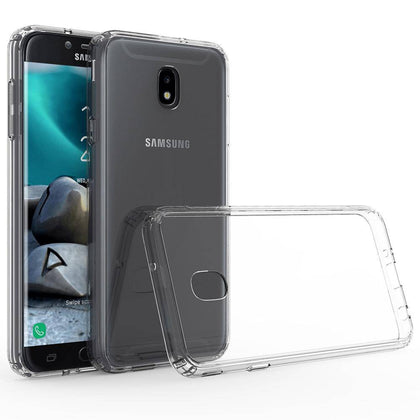 For Samsung Galaxy J7 2018/J7 Crown/J7 Star/Aura/Aero/Top/Refine/Eon Ultra Thin Clear Back Case Anti Shock / Scratch Hard Cover|Fitted Cases| + 1 pcs Tempered Glass Screen Protector - Place Wireless