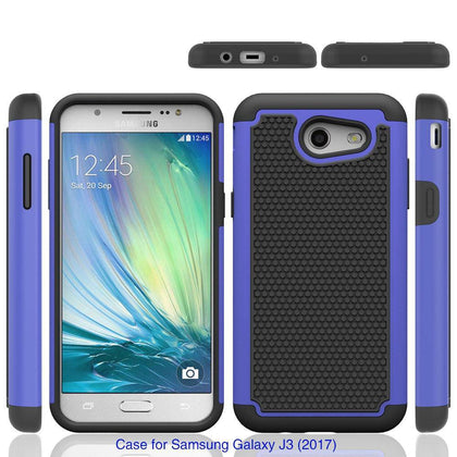 J327 GALAXY J3 EMERGE/J3 2017/J3 PRIME/AMP PRIME2 2 in 1 Hybrid Armor Casea Silicone Hard PC Shockproof Cover  |cover for samsung galaxy|cover for samsungfor samsung galaxy - Place Wireless