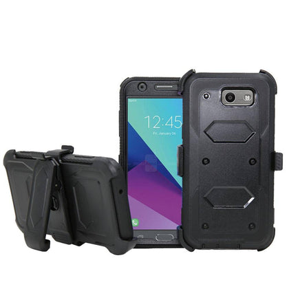 For Samsung Galaxy J3 Emerge/J3 2017/J3 Eclipse/J3 Mission/J3 Luna Pro/J3 Prime|cover for samsung galaxy|cover for samsungfor samsung galaxy  Heavy Duty Armor Case Belt Clip Holster Cover - Place Wireless
