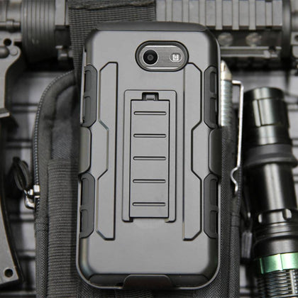 For Samsung Galaxy J3 Emerge/Prime/Galaxy J3 2017/J3 Eclipse/J3 Mission cover for  Heavy Duty Armor Case Shockproof Holster Belt Clip Cover samsung galaxy cover - Place Wireless