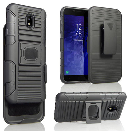 Magnetic Ring Stand Heavy Duty Rugged Case Belt Clip Holster Cover For Samsung Galaxy J7 2018 J737/J7 Refine/J7 Star/J7V 2nd Gen| - Place Wireless