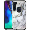 For Motorola Moto G Stylus Case Marble Design Slim Hybrid Dual Layer Phone Cover