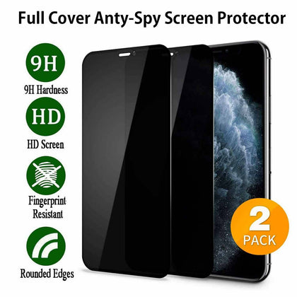 For iPhone 11 12 Pro Max Mini Full Cover Privacy Anti-Spy Glass Screen Protector - Place Wireless