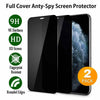 For iPhone 11 12 Pro Max Mini Full Cover Privacy Anti-Spy Glass Screen Protector