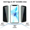 For iPhone 11 12 Pro Max Mini Full Cover Privacy Anti-Spy Glass Screen Protector