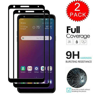 [2 Pack] For LG Stylo 5 / 4 Plus 6 Full Coverage Tempered Glass Screen Protector - Place Wireless