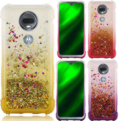 Moto G7 Power, Moto G7 Supra Moto G7 Optimo Max Liquid Glitter TPU Quicksand Hard Case Phone Cover - Place Wireless