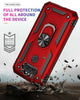 For LG Aristo 5/K31 Phone Case, Ring Kickstand Cover+Tempered Glass Protector