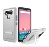 For LG K51 Phone Case, Slim Kickstand Shockproof Cover+Tempered Glass Protector