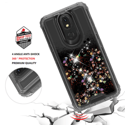 FOR LG STYLO 5/ 6 Phone Case Premium Glitter Quicksand+Temp - Place Wireless