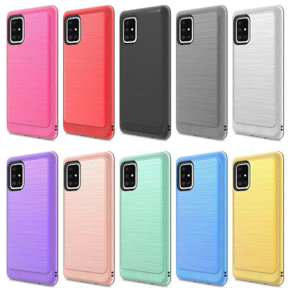 For Samsung Galaxy A51 5G Case,Slim Shockproof Cover+Tempered Glass Protector - Place Wireless