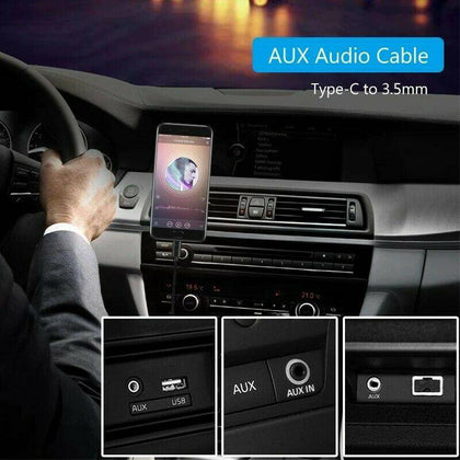Type C Audio Cable USB Type-C Male To 3.5mm Jack Male Car AUX Audio Adapter - Place Wireless