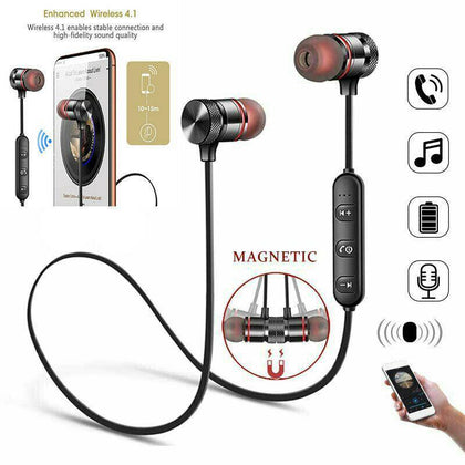 Wireless Bluetooth Sport Gym Headphones Earphones Earbuds Headset with MIC Bass - Place Wireless