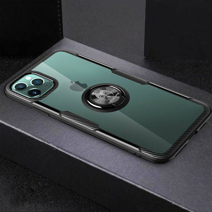 For iPhone 11/ 11 Pro /11 Pro Max Clear Ring Case Shockproof Protective TPU Cover - Place Wireless