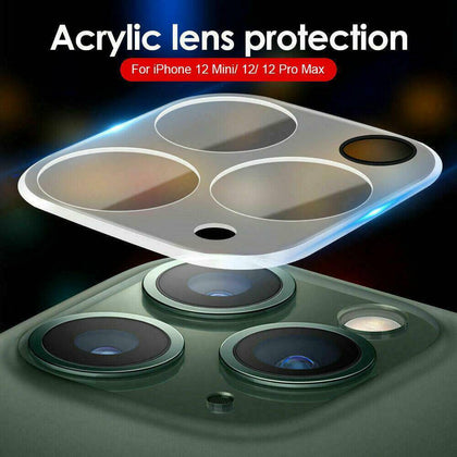 For iPhone 12 Pro Max FULL COVER Tempered Glass Camera Lens Screen Protector - Place Wireless