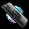 For iPhone 11 / 11 Pro / 11Pro max  Case Shockproof Metal Ring Stand Cover Transparent.