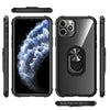 For iPhone 11 / 11 Pro / 11Pro max  Case Shockproof Metal Ring Stand Cover Transparent.