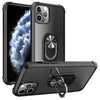 For iPhone 11 / 11 Pro / 11Pro max  Case Shockproof Metal Ring Stand Cover Transparent.