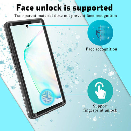 For Samsung Galaxy S20+ /Note 10+ Life Waterproof Case  Built in Screen Protector - Place Wireless