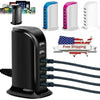 6 Port Charger USB Desktop Wall Fast Charging Station AC Power Adapter US Plug