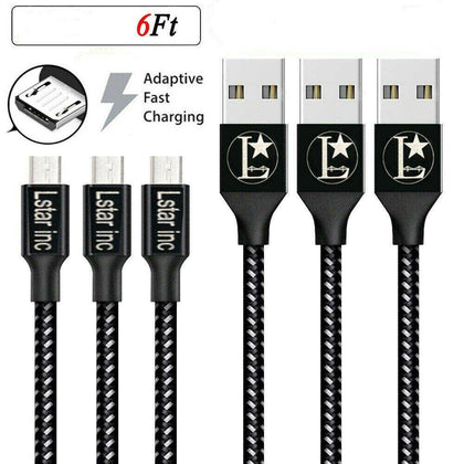 6Ft / 2M Micro USB 3.0 Fast Charger Data Sync Cable Cord Samsung Android HTC LG - Place Wireless