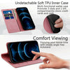 For iPhone 12 Pro Max/12/Pro/12 Mini Case Leather Card Wallet Holder Stand Cover