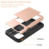 For iPhone 12/Pro Max 5G/Mini/11 Hybrid Case With Card Wallet Holder Slot Cover