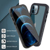 For iPhone 12/Pro Max/Mini Waterproof Clear Case With Built-in Screen Protector