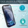 For iPhone 12/Pro Max/Mini Waterproof Clear Case With Built-in Screen Protector