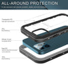 For iPhone 12/Pro Max/Mini Waterproof Clear Case With Built-in Screen Protector