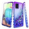 For Samsung Galaxy A71 5G,A51 5G Case Liquid Glitter Cute Cover+Screen Protector