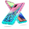 For Samsung Galaxy A71 5G,A51 5G Case Liquid Glitter Cute Cover+Screen Protector