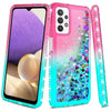 For Samsung Galaxy A12 A02s A52 A72 A32 5G Liquid Bling Case / Screen Protector