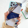 For  iPhone 11 Pro Max 8 Plus XS MAX XR Geometric Marble Cute Girl Phone Case Cover