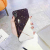 For  iPhone 11 Pro Max 8 Plus XS MAX XR Geometric Marble Cute Girl Phone Case Cover